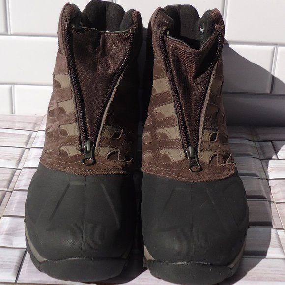SIZE 12. MERELL insulated waterproof zip up front suede boot. main image 15